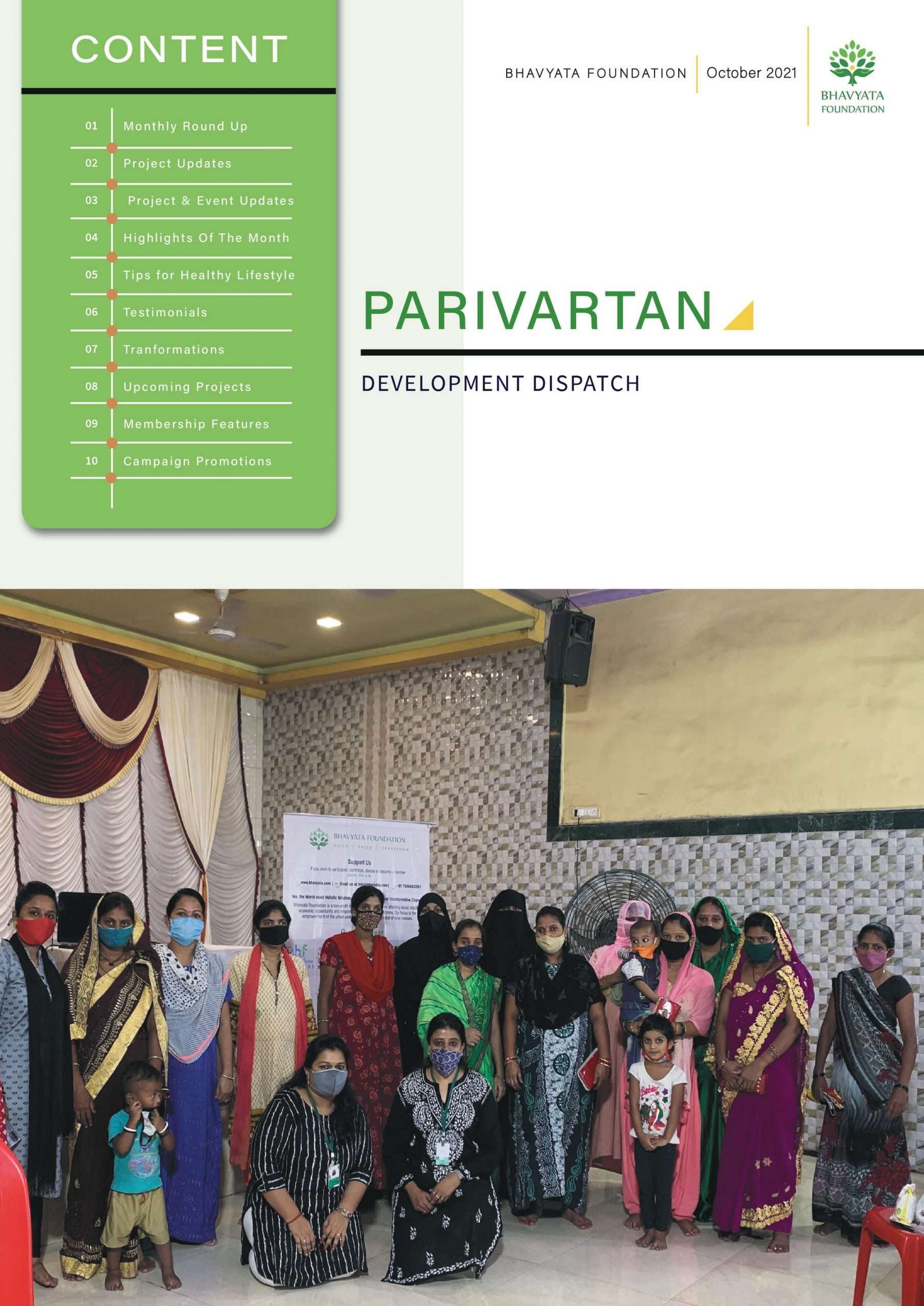 October 2021 Newsletter Bhavyata Foundation