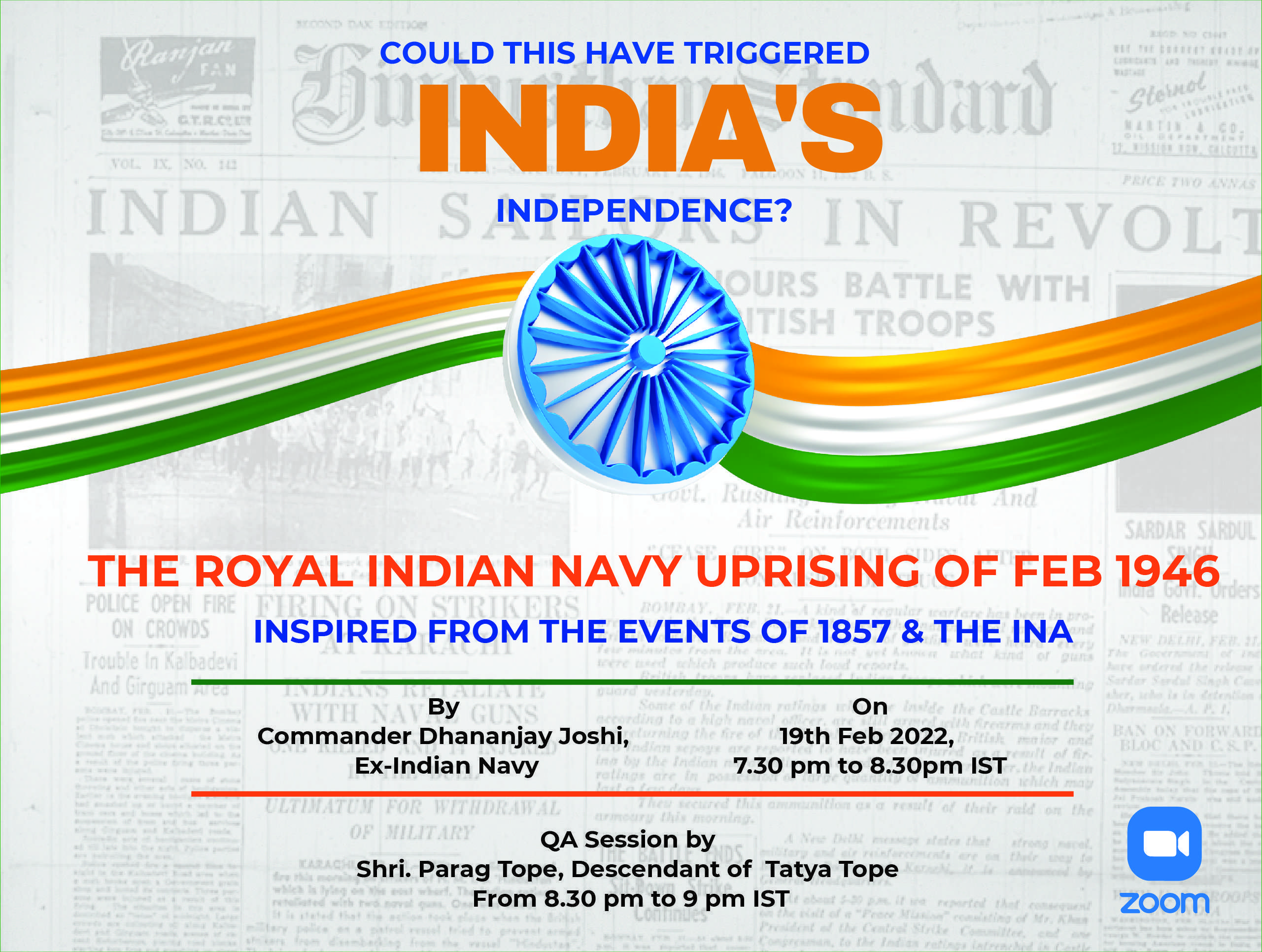 Royal Indian Navy Uprising Bhavyata Foundation CArd